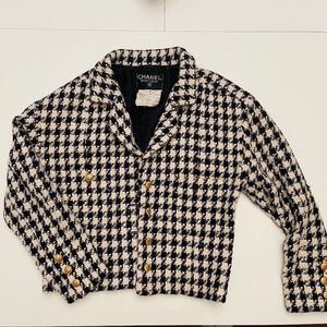 Rare Vintage Chanel Houndstooth Jacket